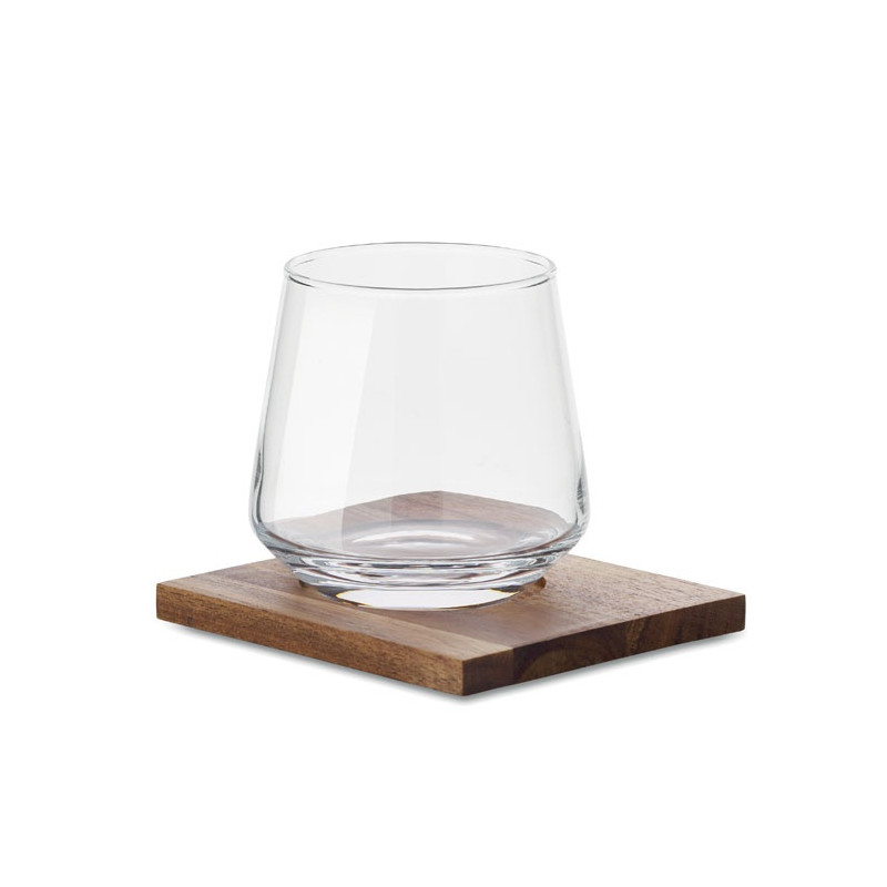 Pohár na whisky s podtáckom