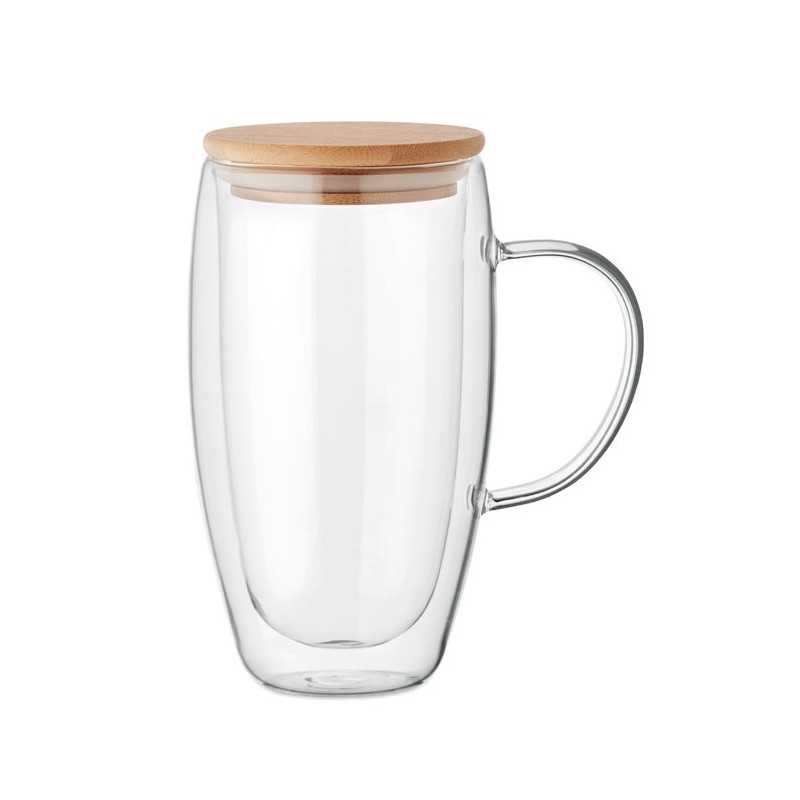 Dvojstenný sklenený hrnček 450ml