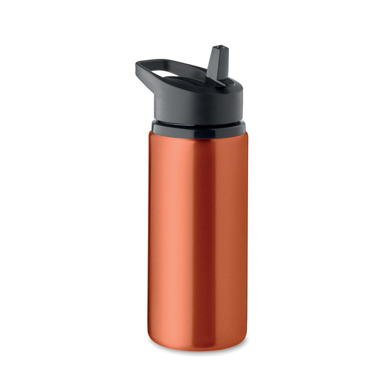 Fľaša 500 ml z recyklovaného nerezu so slamkou
