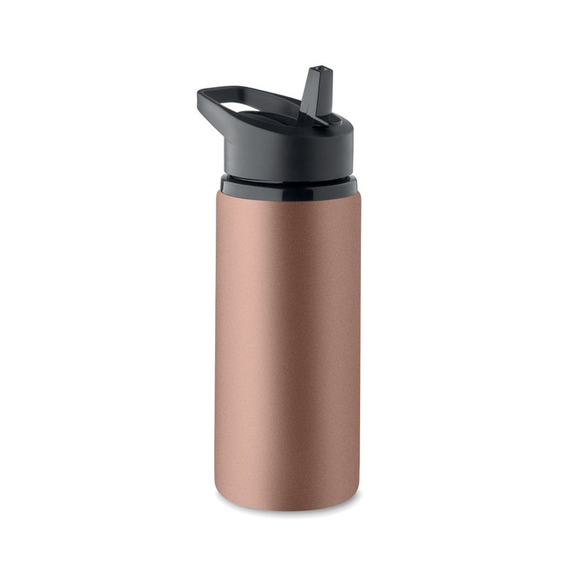 Fľaša 500 ml z recyklovaného nerezu so slamkou