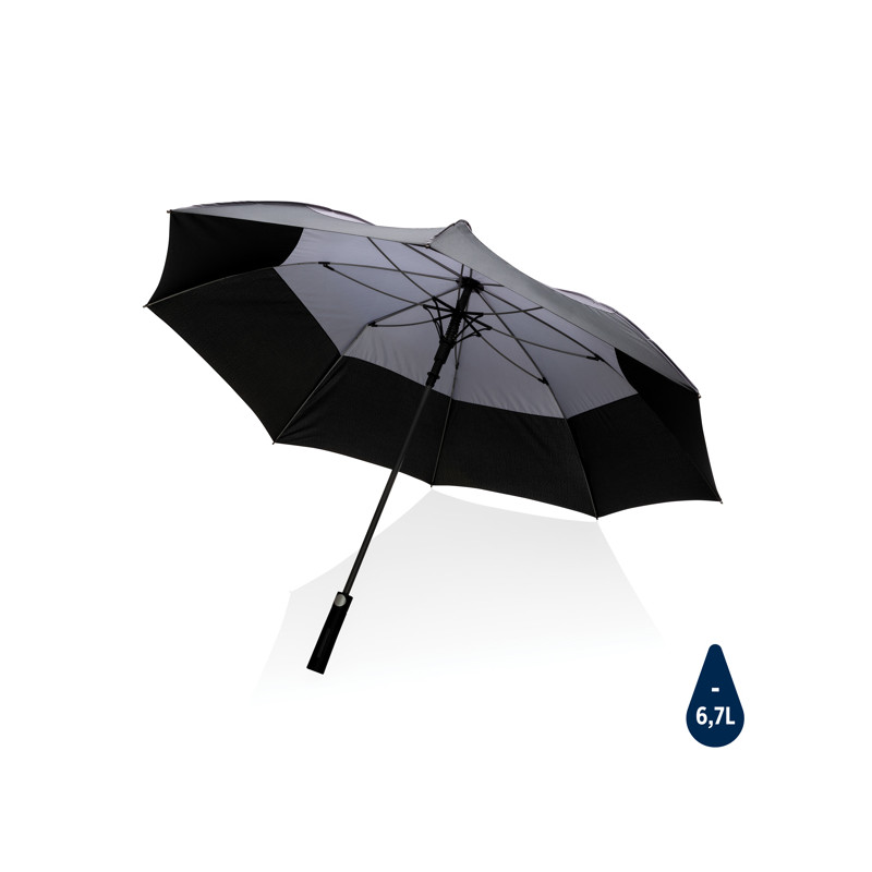 Automatický dvojfarebný dáždnik z RPET (122 cm)