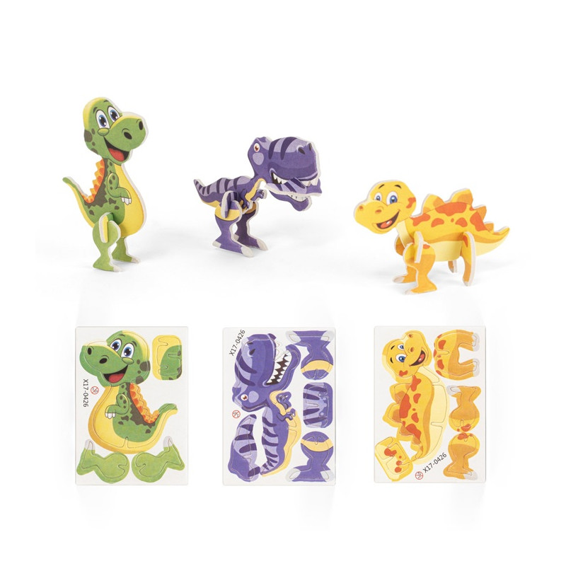 3D puzzle - dinosaurus, prírodná