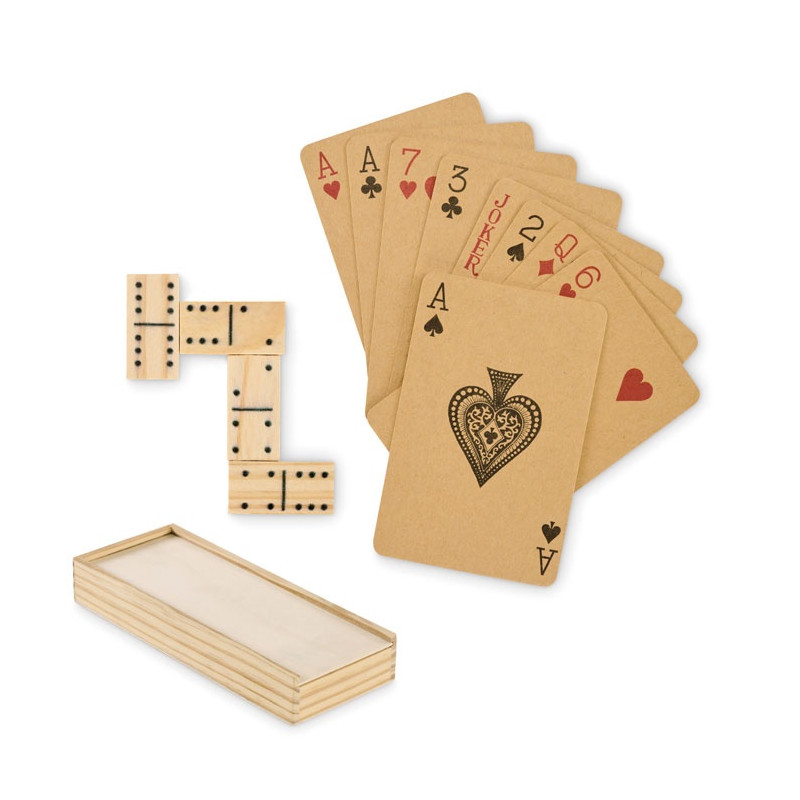 Sada domino a hracie karty