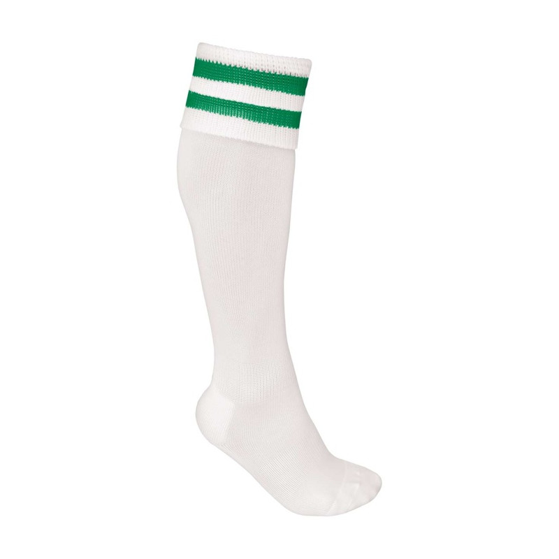 STRIPED SPORTS SOCKS, white/sporty kelly zelená, 31/34