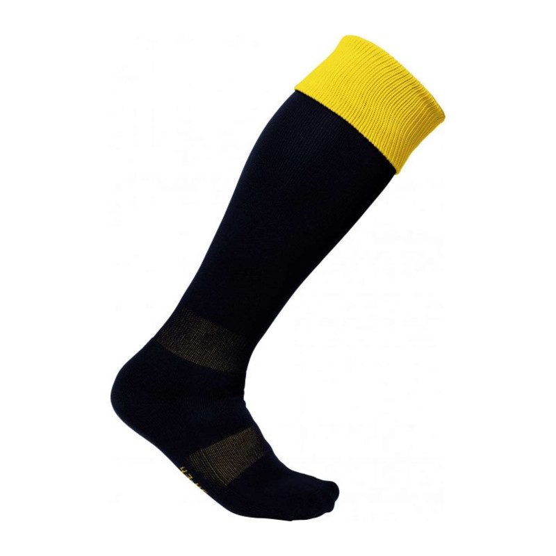 TWO-TONE SPORTS SOCKS, black/sporty žltá, 35/38