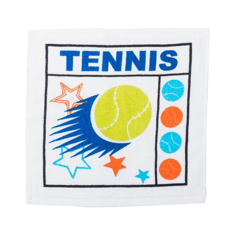 Stlačený uterák - tenis, biela