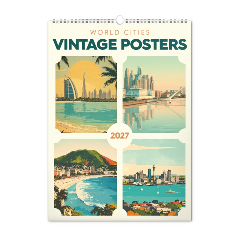 Nástenný Vintage plagáty – World Cities