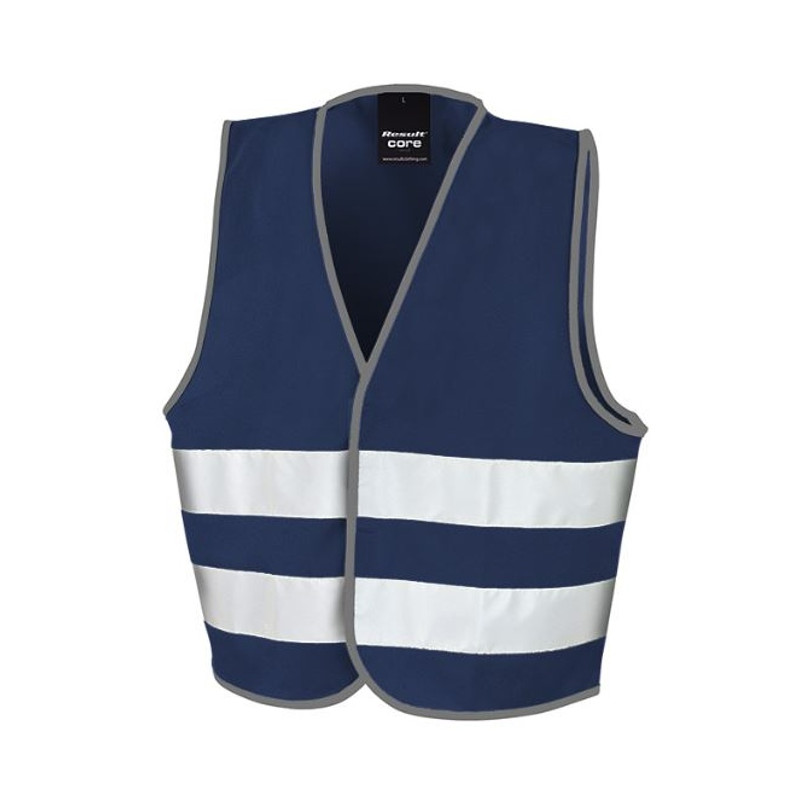 JUNIOR HI-VIS SAFETY VEST, tmavomodrá, L (10-12)