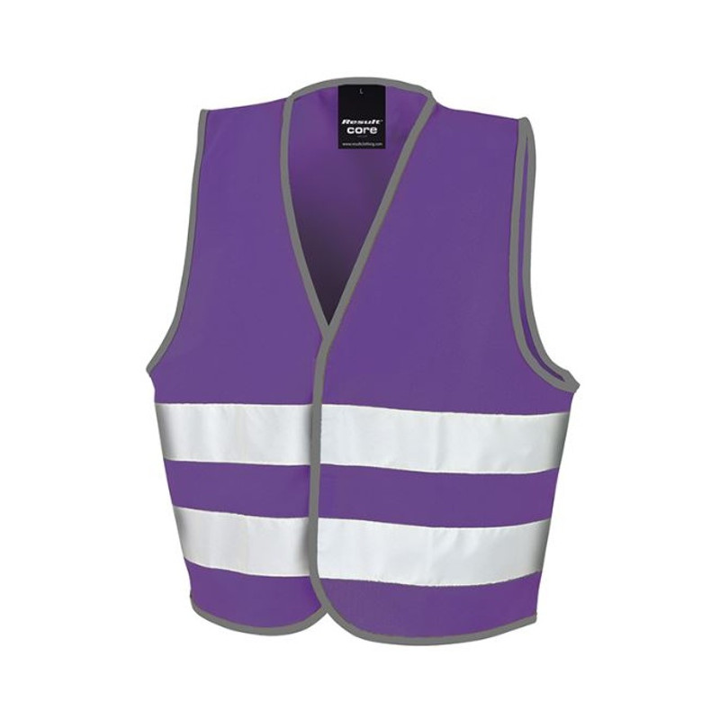 JUNIOR HI-VIS SAFETY VEST, fialová, L (10-12)