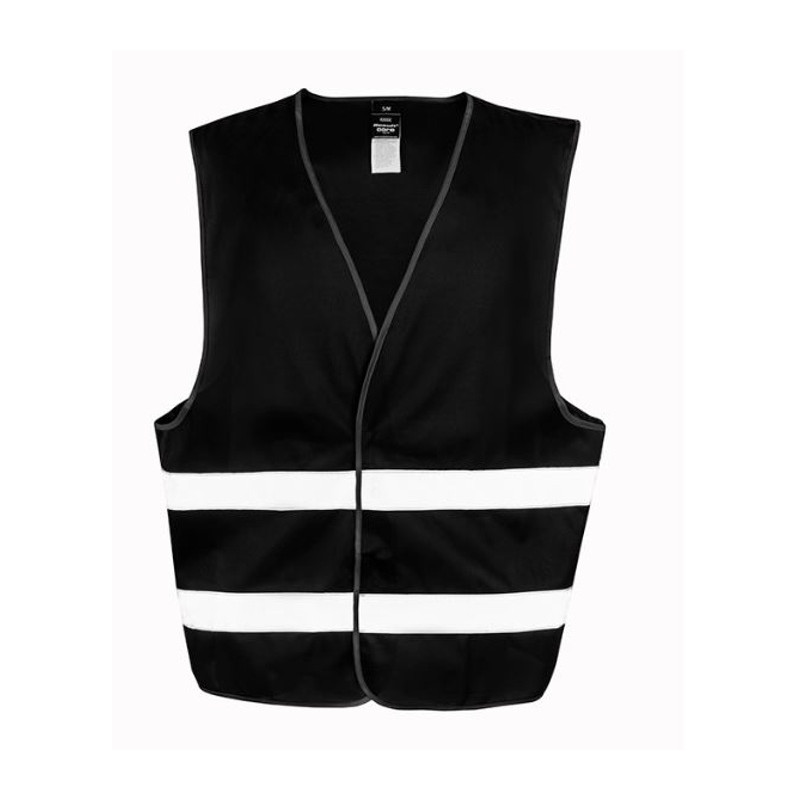 HI-VIS SAFETY VEST, čierna, S/M (48)