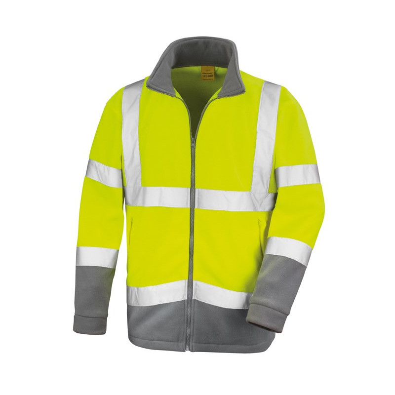 Safety Microfleece, fluorescent yellow/workguard sivá, S