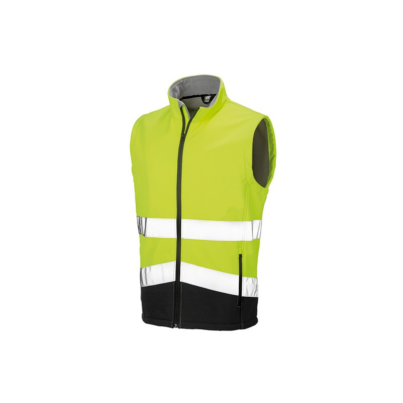 Printable Safety Softshell, fluorescent yellow/ čierna, XXL