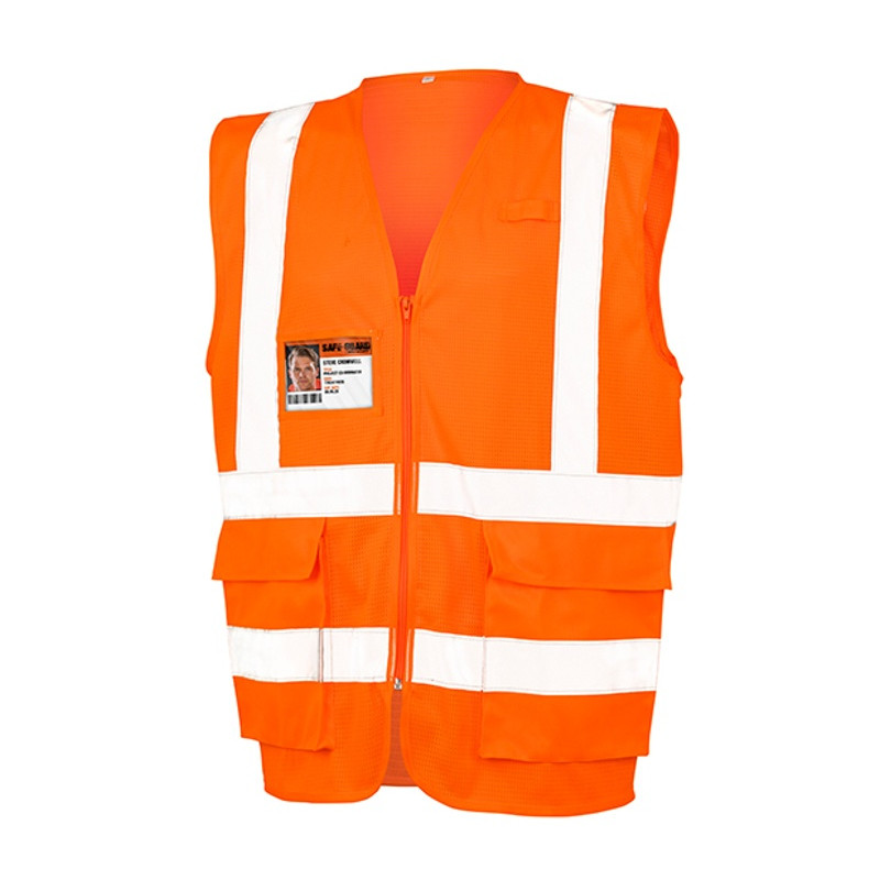 Executive Cool Mesh Safety Vest, flo oranžová, 3XL