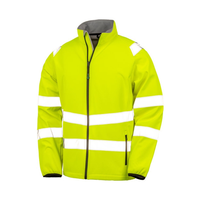 Recycled Printable Safety Softshell Jacket