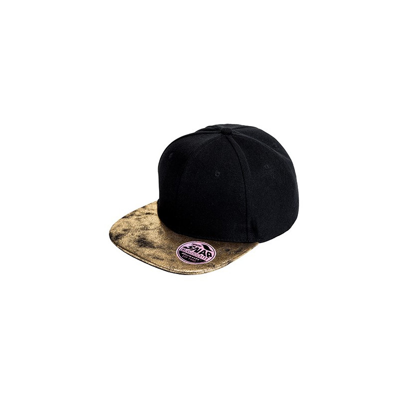 6-panelová šiltovka Bronx Flat Glitter Peak Snapback Cap