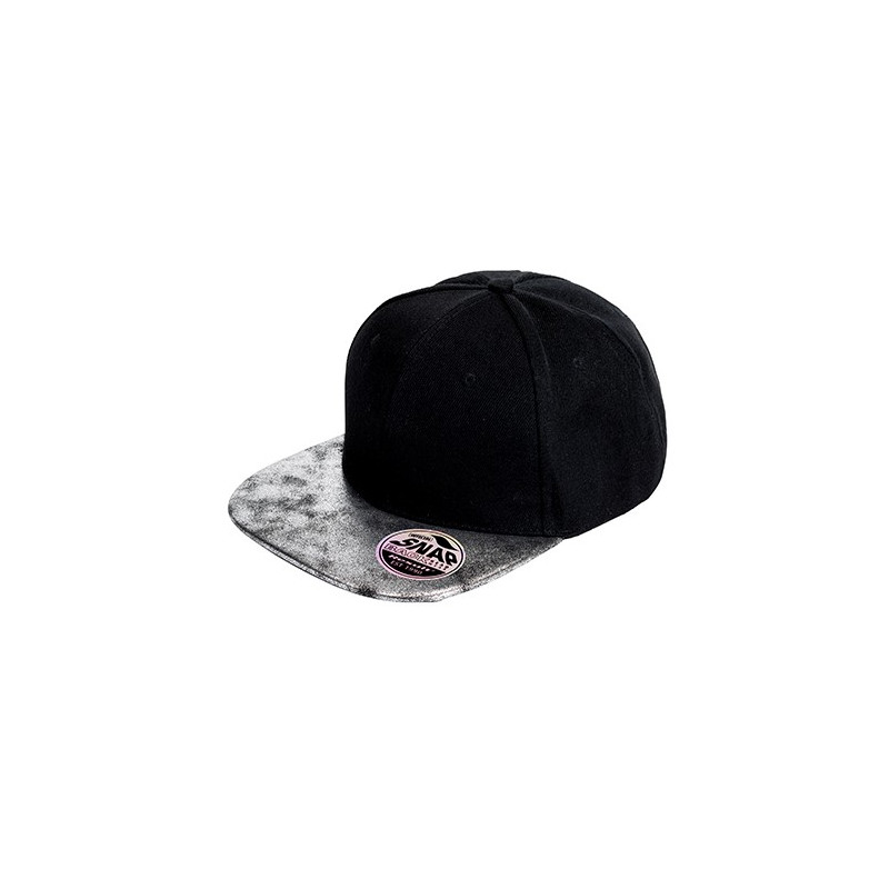 6-panelová šiltovka Bronx Flat Glitter Peak Snapback Cap