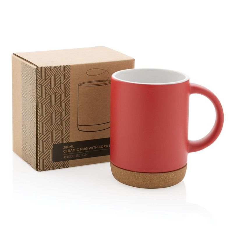 Keramický hrnček s korkovým podstavcom