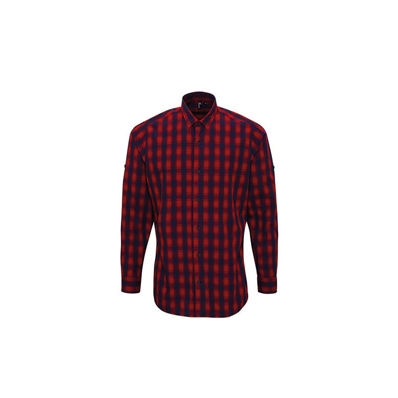 Men`s Mulligan Check Cotton LS Shirt