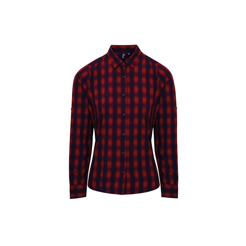 Ladies` Mulligan Check Cotton LS Shirt