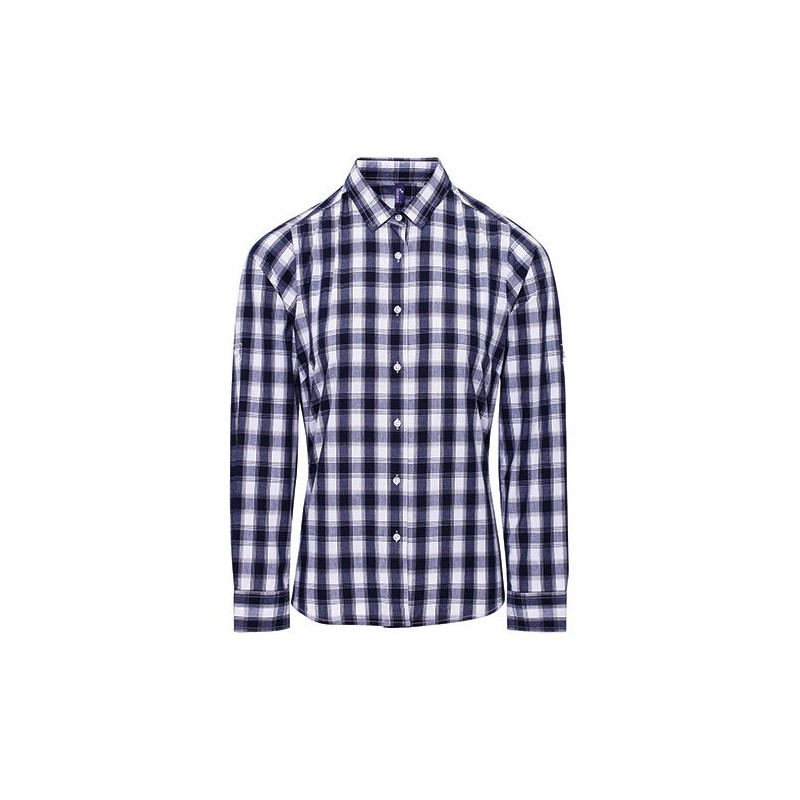 Ladies` Mulligan Check Cotton LS Shirt