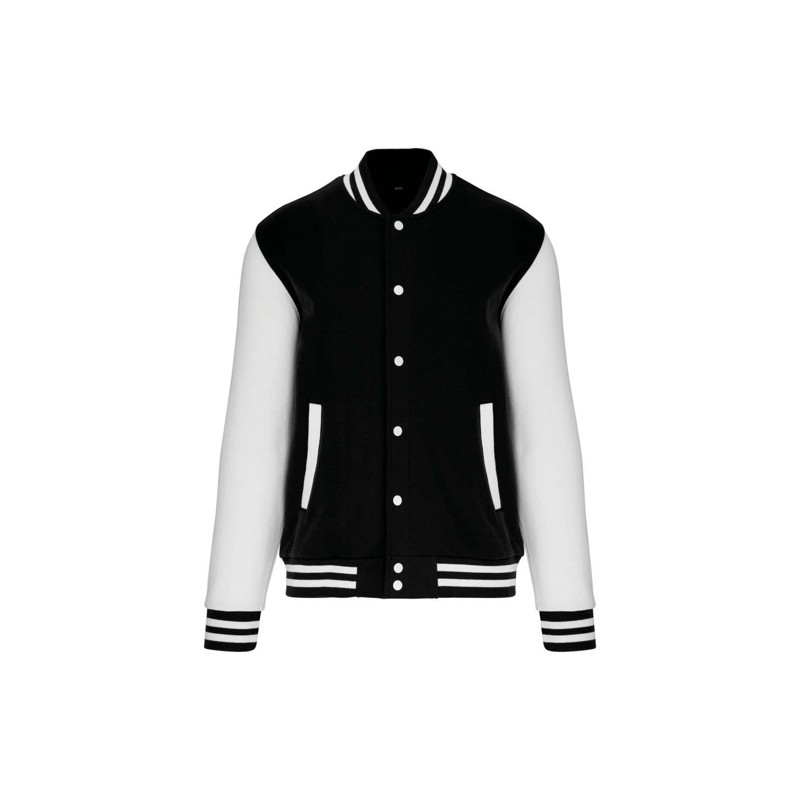 UNISEX TEDDY FLEECE JACKET, black/ biela, XS